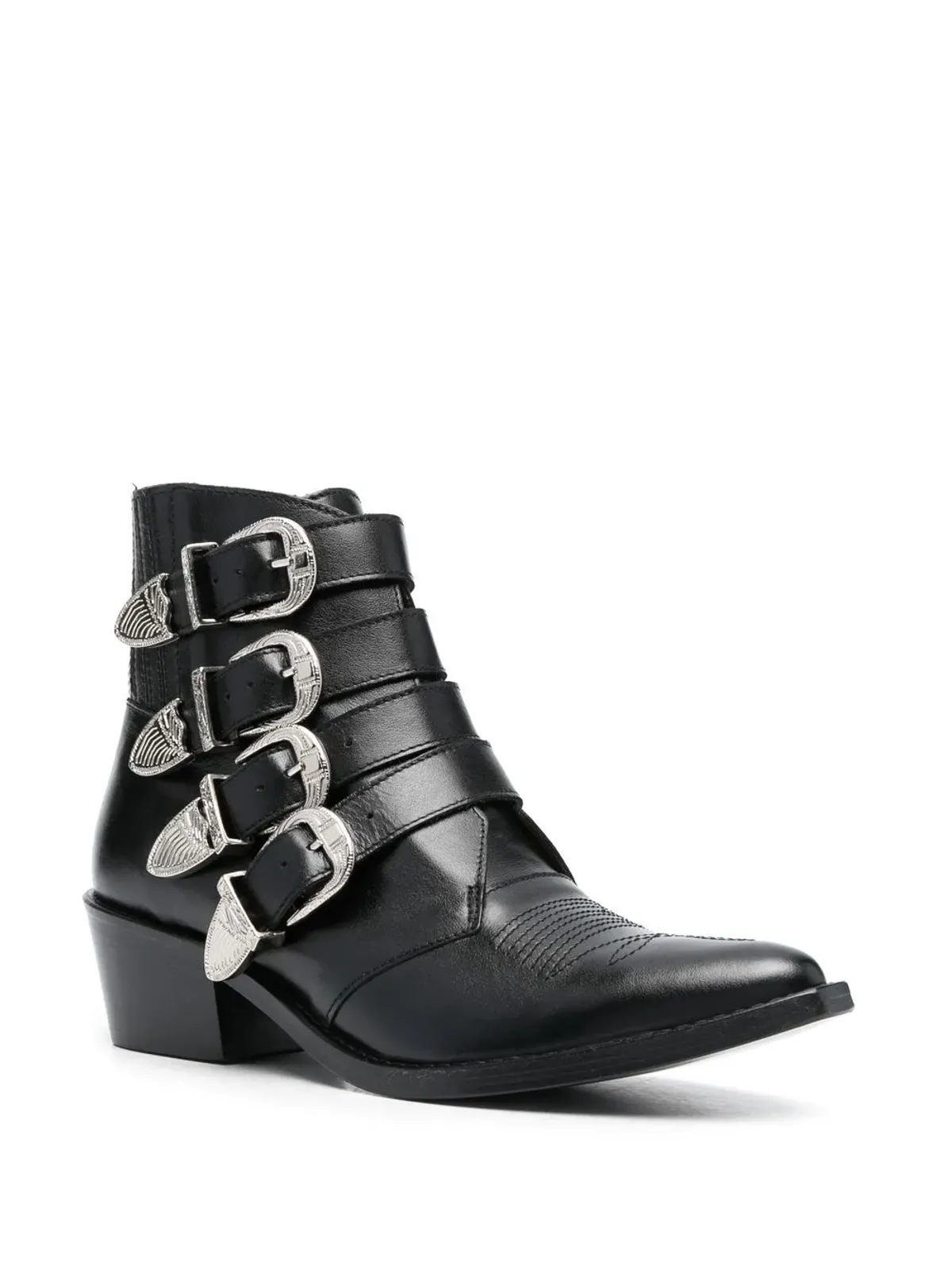 Toga Pulla バックルストラップ付きミッドヒール ブーツ - 画像2