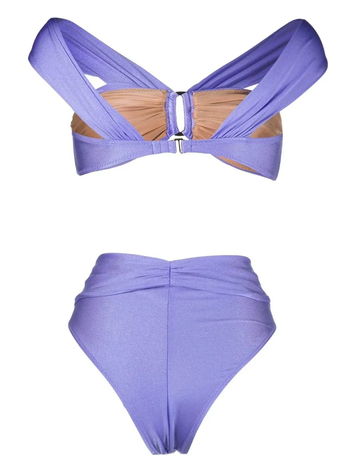 Noire Swimwear ギャザー入りハイウエストビキニ - 画像2