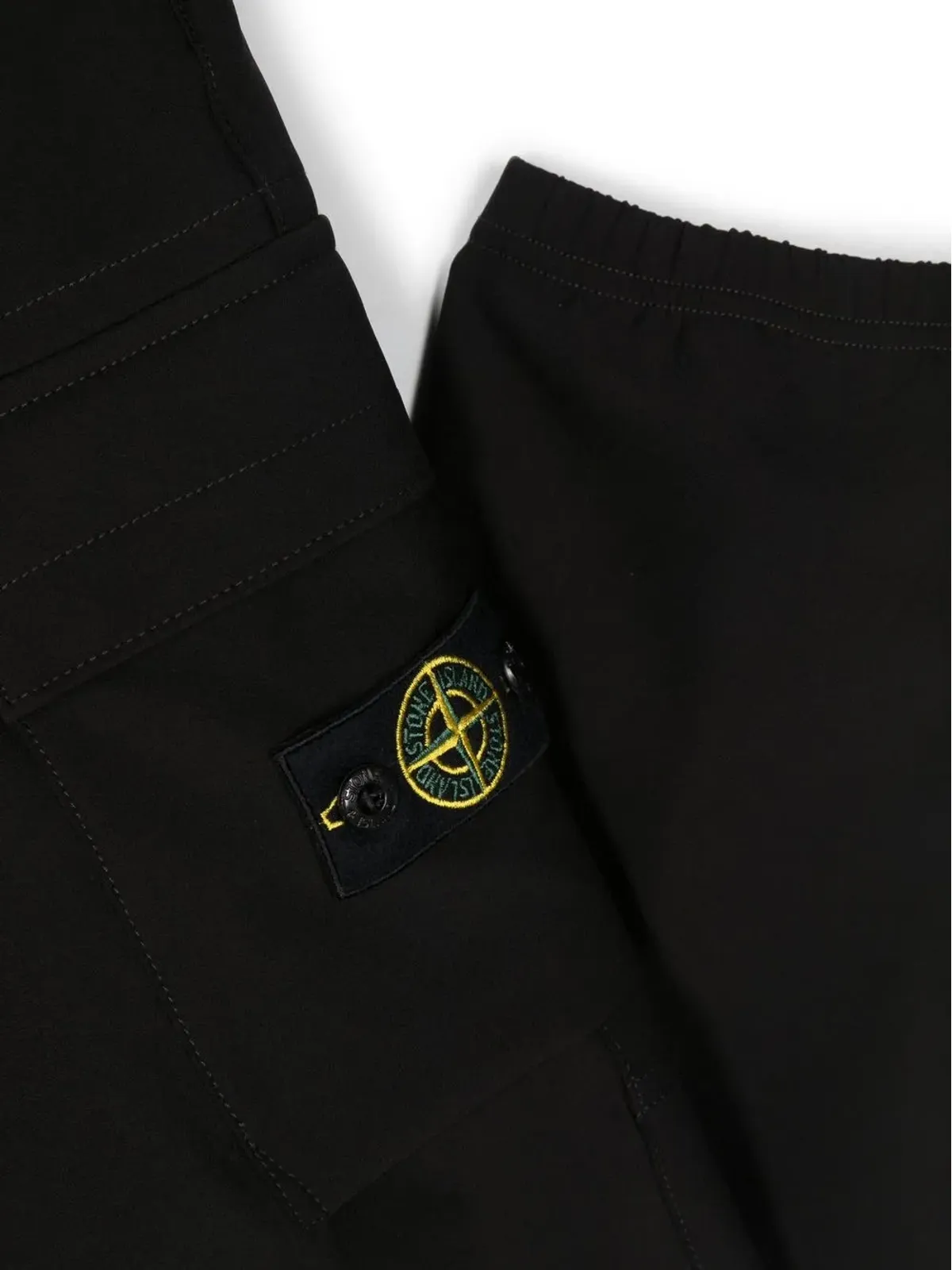 Stone Island Junior TEEN ロゴパッチ カーゴパンツ - 画像3