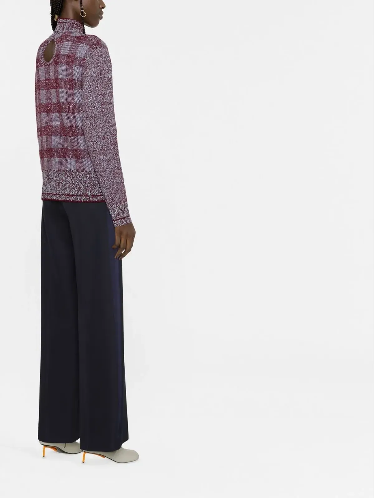 Victoria Beckham チェック柄 ロールネック ジャンパー - 画像3