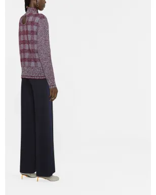 Victoria Beckham チェック柄 ロールネック ジャンパー - サムネイル3