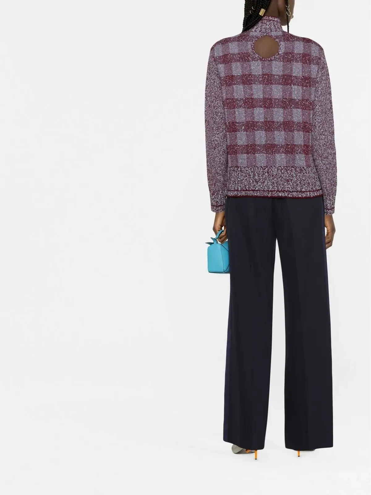 Victoria Beckham チェック柄 ロールネック ジャンパー - 画像4