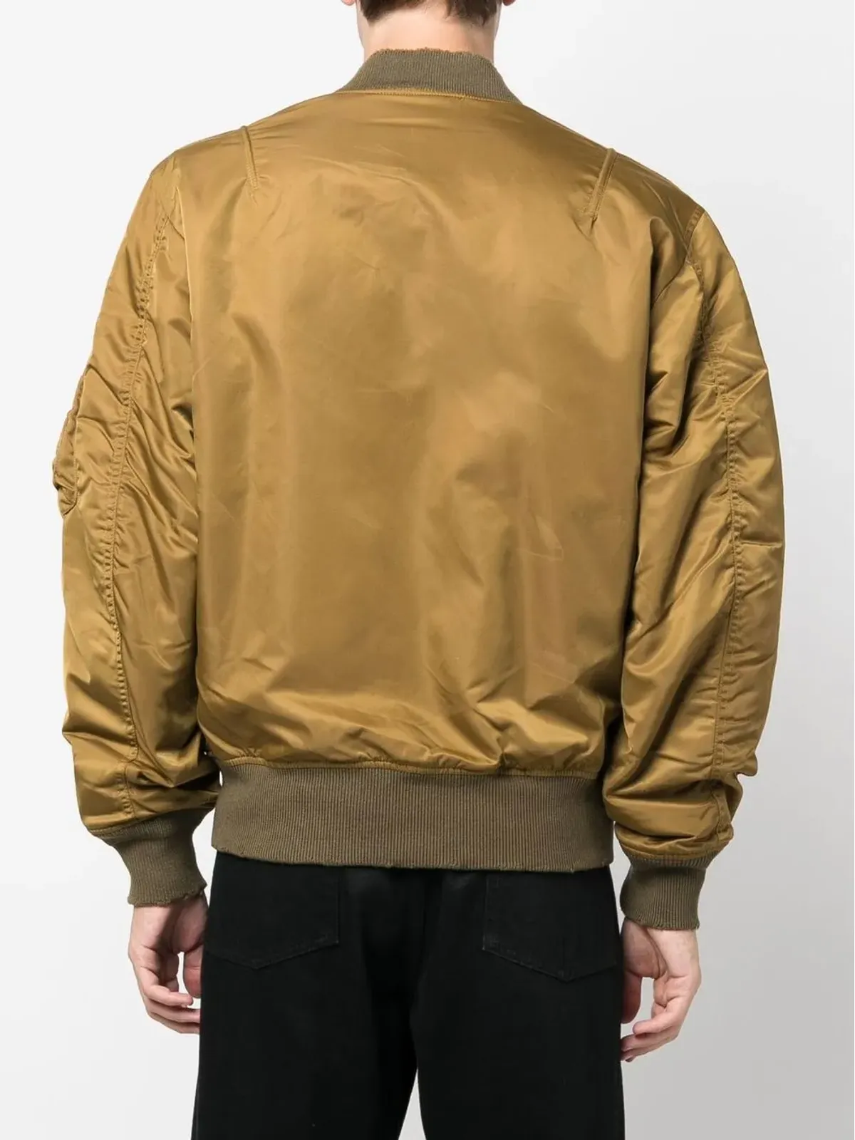 Diesel ロゴパッチ ジップフロントジャケット グリーン - 画像4