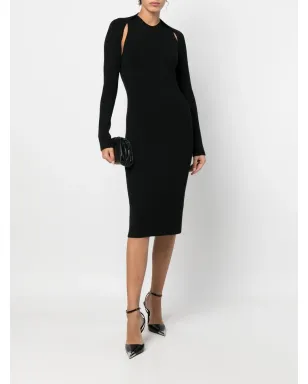 TOM FORD カットアウトリブミディドレス - サムネイル2