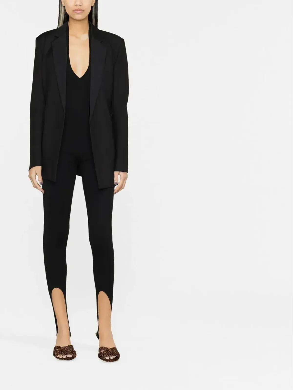 Saint Laurent ホルターネック・オープンバック・ジャンプスーツ - 画像2