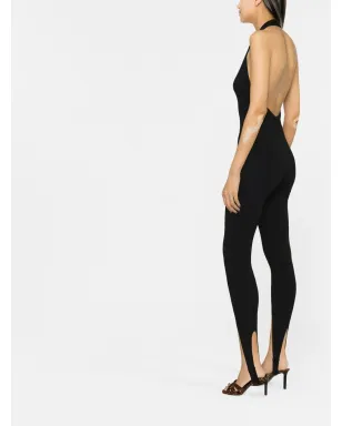 Saint Laurent ホルターネック・オープンバック・ジャンプスーツ - サムネイル3