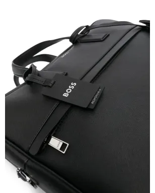 BOSS ロゴスタンプ レザー ラップトップバッグ - サムネイル4