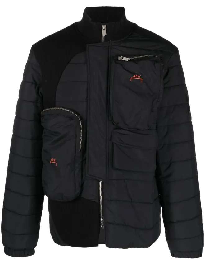 A-COLD-WALL* A-COLD-WALL* ロゴプリント アシンメトリック パディッドジャケットの商品画像