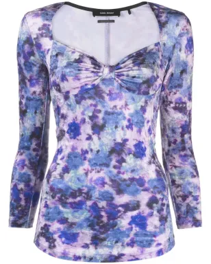 ISABEL MARANT グバイア 花柄プリントベルベットトップ - サムネイル1