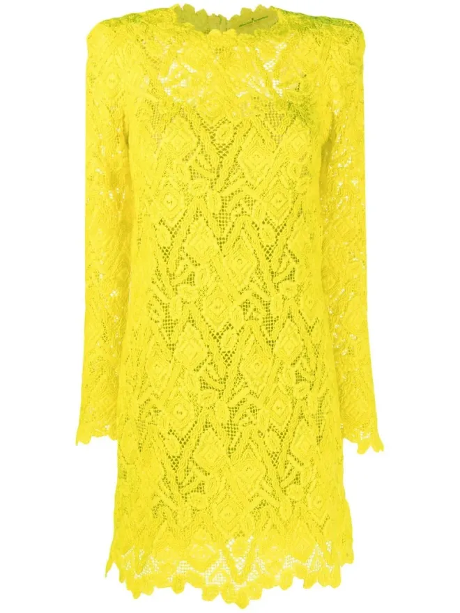 Ermanno Scervino Ermanno Scervino 刺繍レースのシャツドレスの商品画像