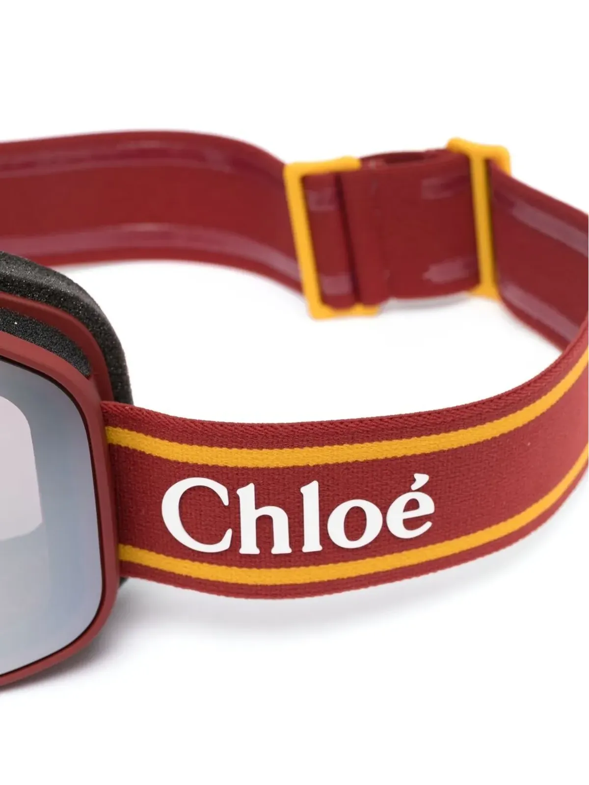 Chloé Eyewear ロゴプリント ゴーグルスタイル サングラス レッド - 画像3
