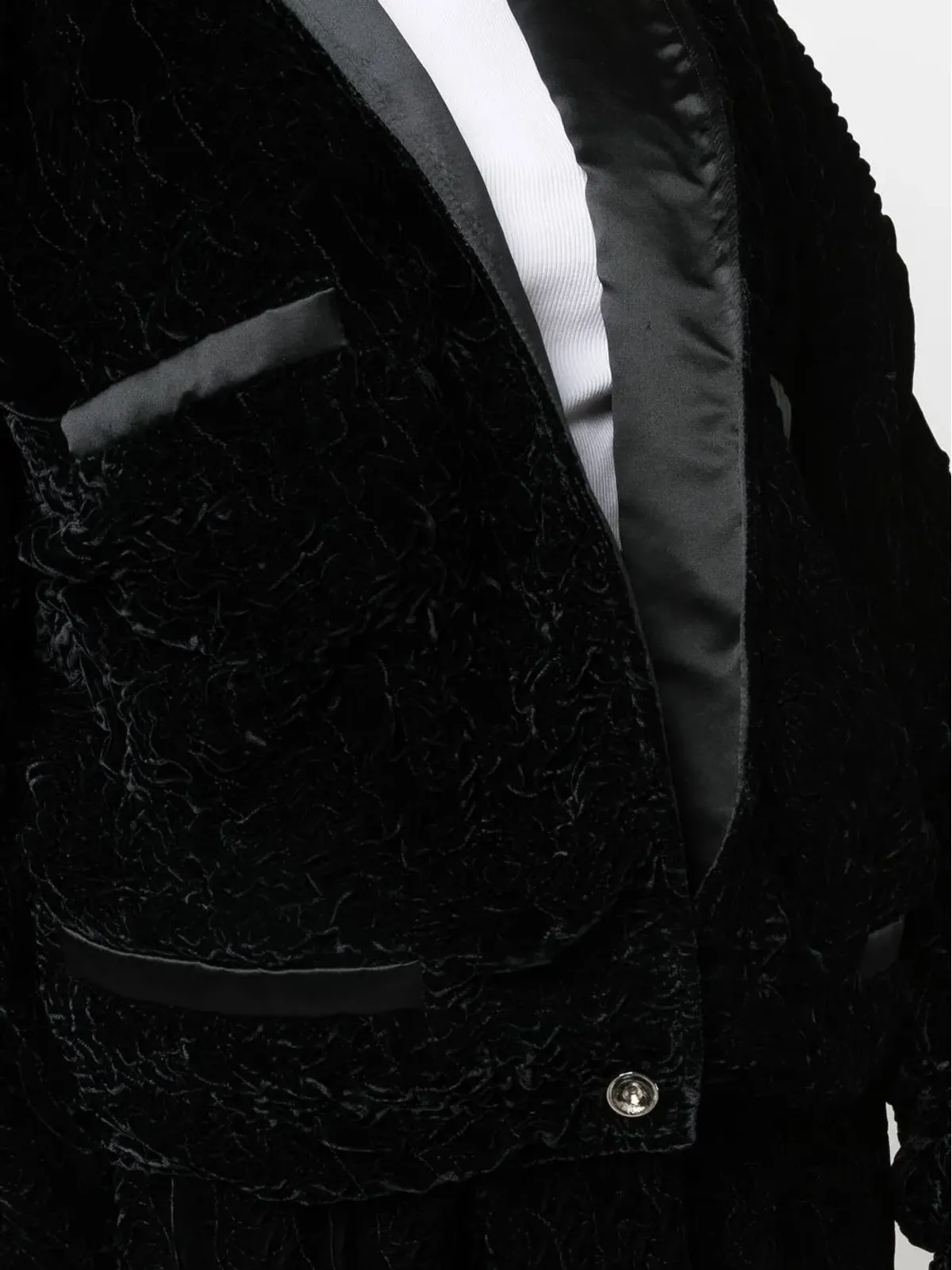 Versace Pre-Owned 1980s ベルベットパッド入りスカートスーツ - 画像5