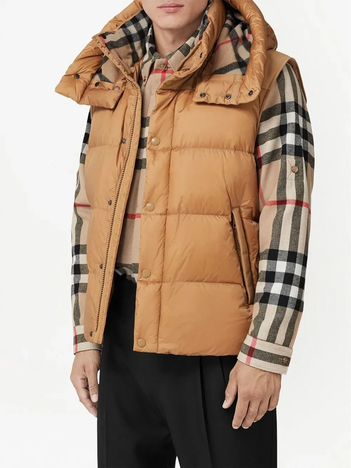 Burberry 取り外し可能な袖のフード付きダウンジャケット - 画像5