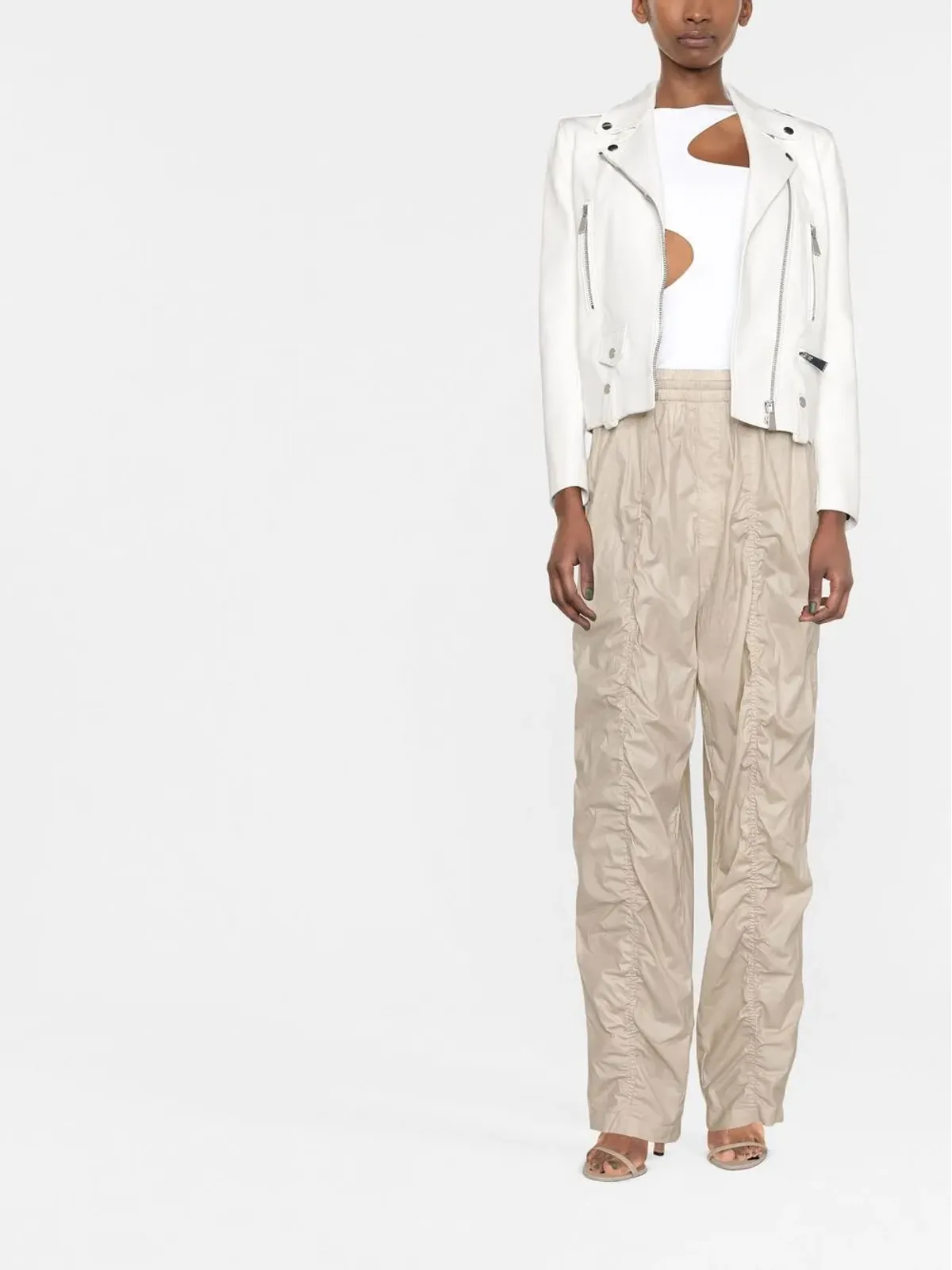 ISABEL MARANT キンブラ 寄せギャザー入り コットン トラックパンツ - 画像2