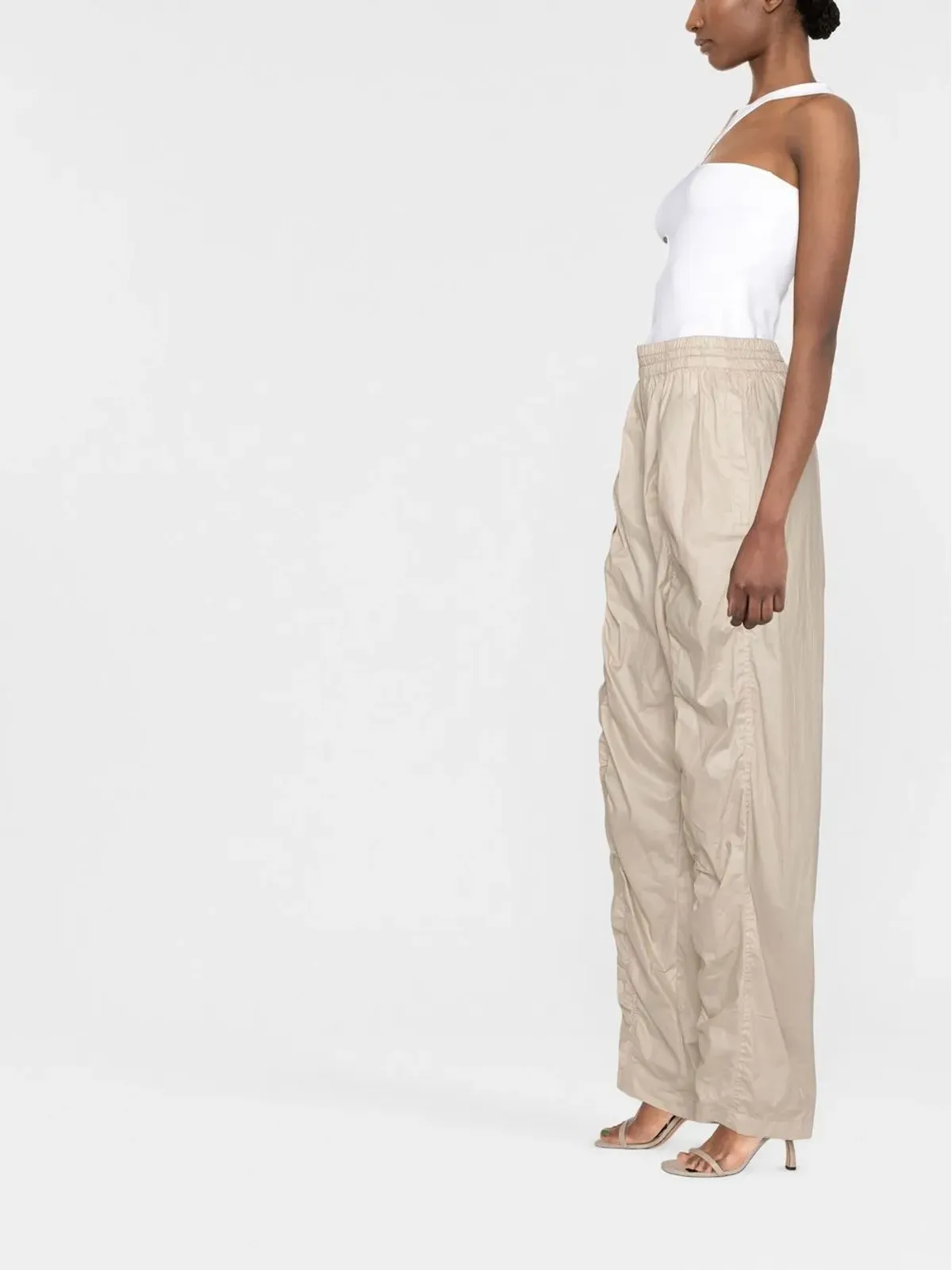 ISABEL MARANT キンブラ 寄せギャザー入り コットン トラックパンツ - 画像4