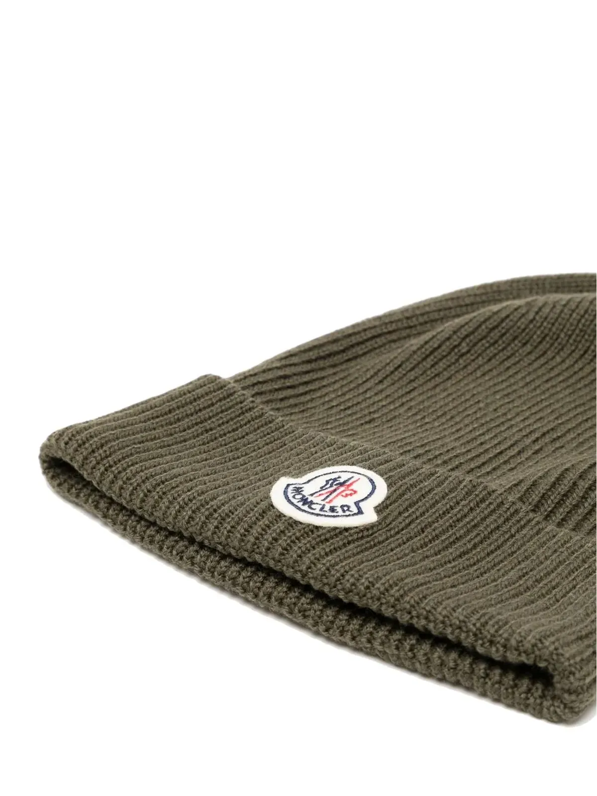 Moncler ロゴパッチ付きリブ編みニット帽 - 画像2