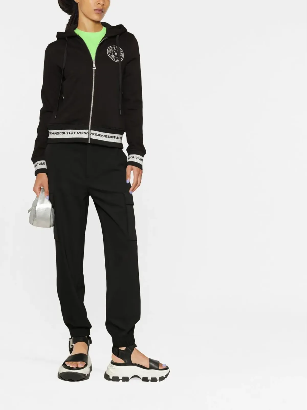 Versace Jeans Couture ロゴ刺繍ジップアップパーカー - 画像2