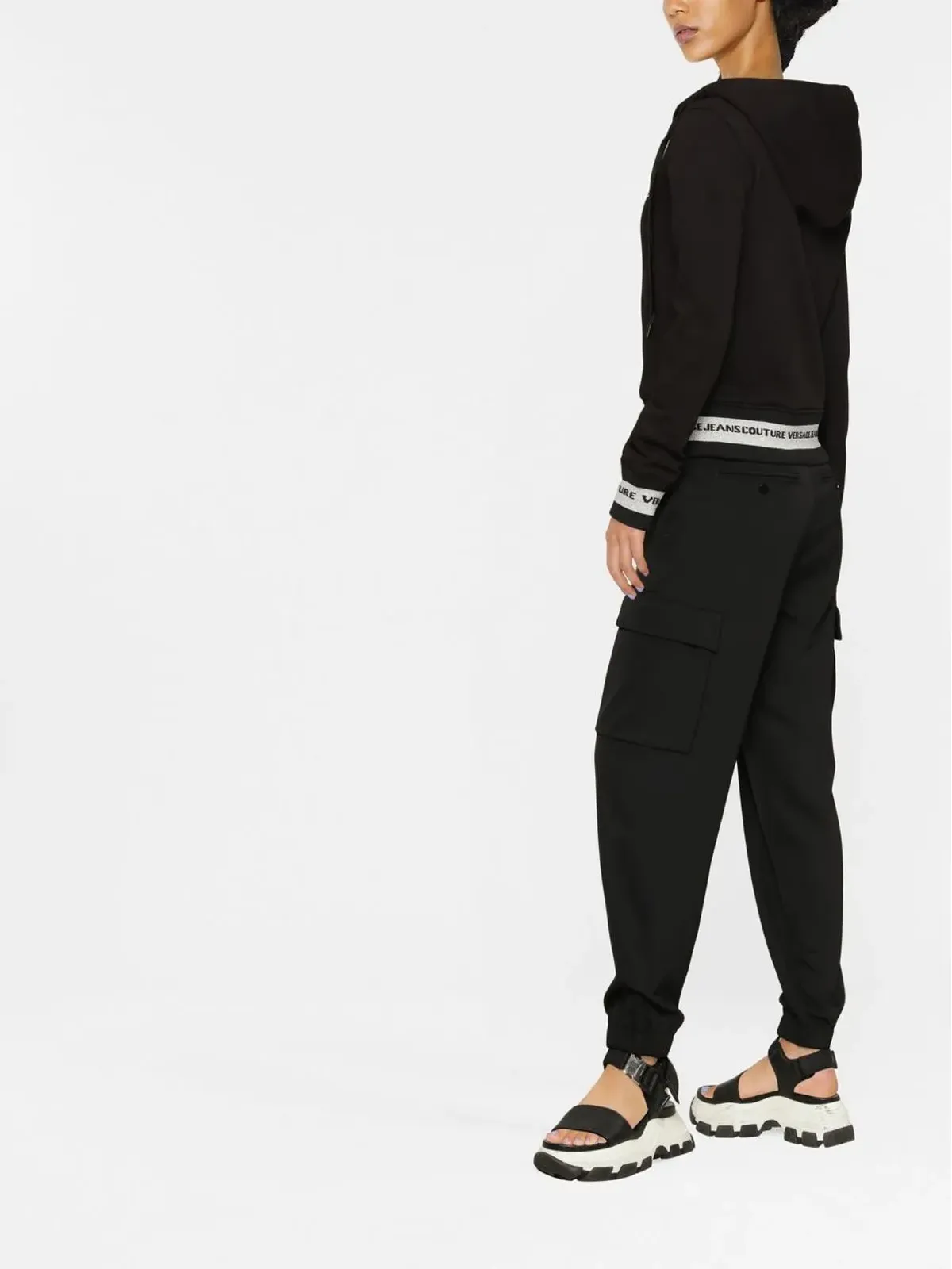 Versace Jeans Couture ロゴ刺繍ジップアップパーカー - 画像3