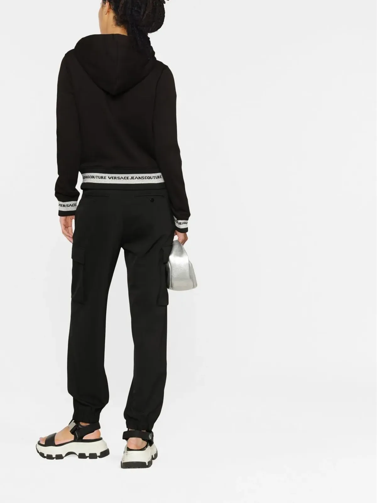 Versace Jeans Couture ロゴ刺繍ジップアップパーカー - 画像4