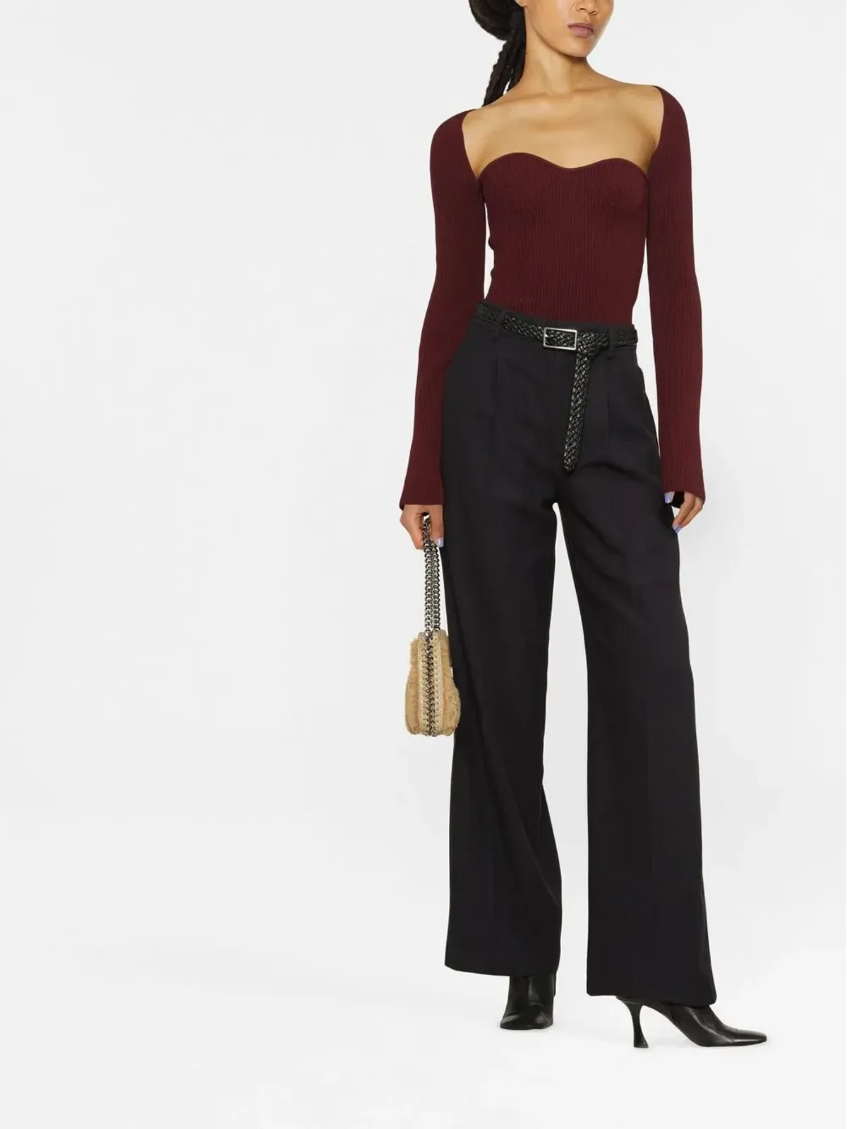 ISABEL MARANT ハイウエスト ワイドレッグパンツ - 画像2