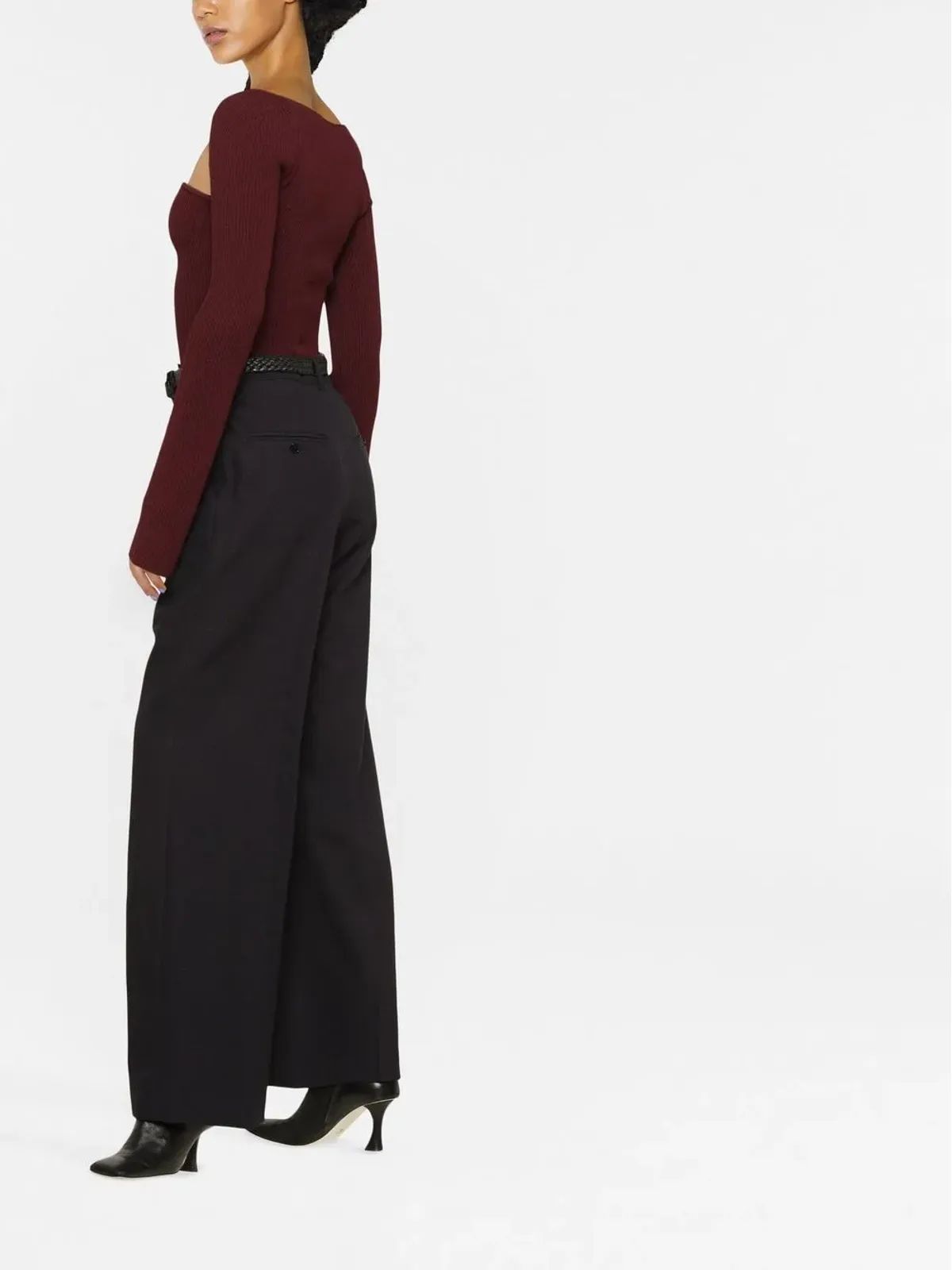 ISABEL MARANT ハイウエスト ワイドレッグパンツ - 画像3
