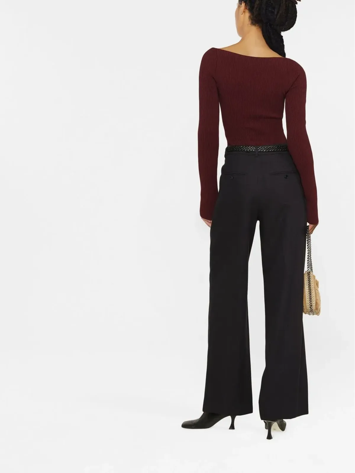 ISABEL MARANT ハイウエスト ワイドレッグパンツ - 画像4