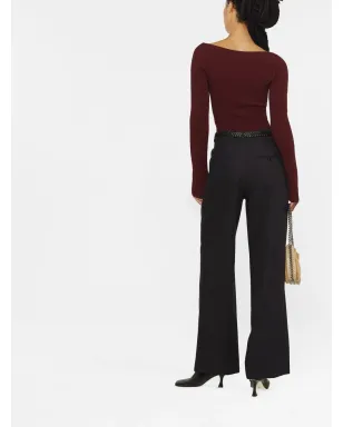 ISABEL MARANT ハイウエスト ワイドレッグパンツ - サムネイル4