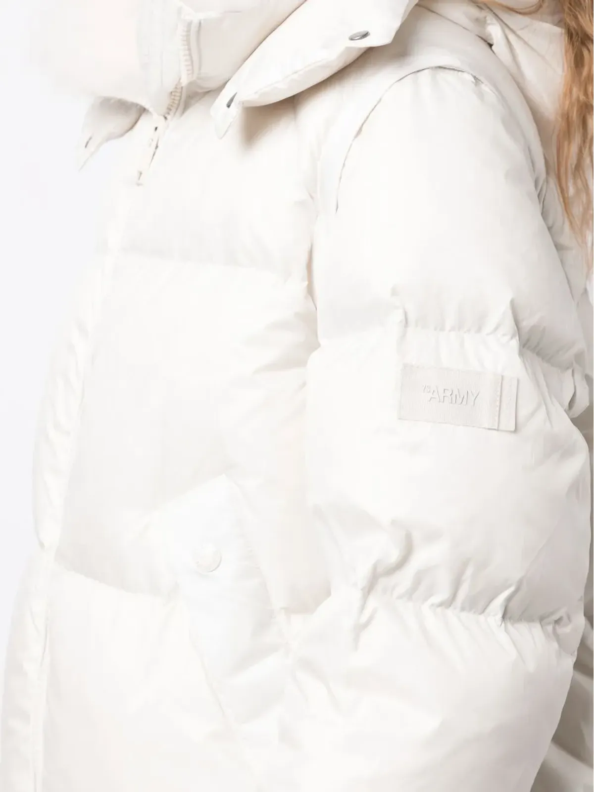 Yves Salomon padded-design zipped coat - White - 画像5