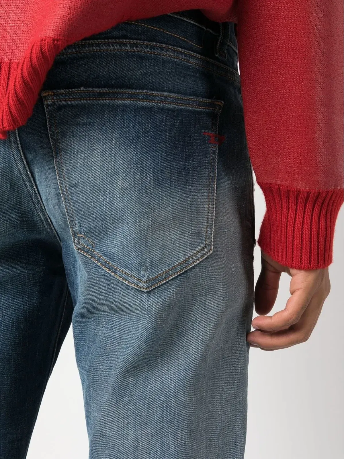 Diesel D-Strukt スリムカットジーンズ ブルー - 画像5
