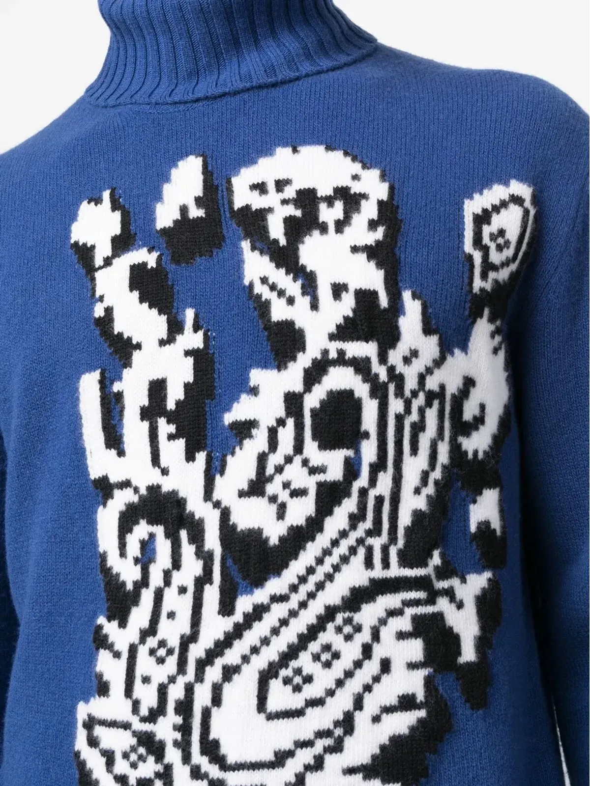 ETRO ペイズリー柄ニット ロールネック ジャンパー - ブルー - 画像5