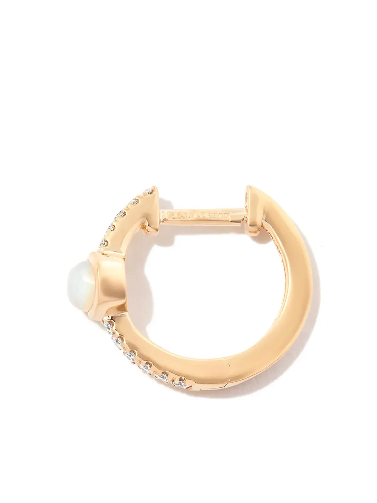 Jacquie Aiche 14K イエローゴールド オパールとダイヤモンド フープピアス - 画像3