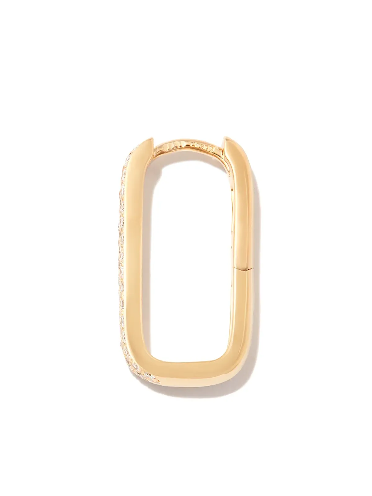 Jacquie Aiche ミニ レクタングル ダイヤモンド イヤリング 14K イエローゴールド - 画像3