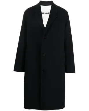 Jil Sander ノッチドカラー ボタンアップ コート - ブルー - サムネイル1