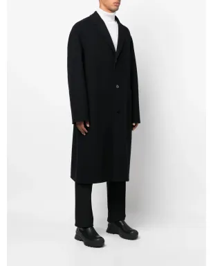 Jil Sander ノッチドカラー ボタンアップ コート - ブルー - サムネイル3
