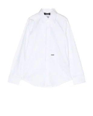 DSQUARED2 KIDS ロゴプレート長袖シャツ - White - サムネイル1