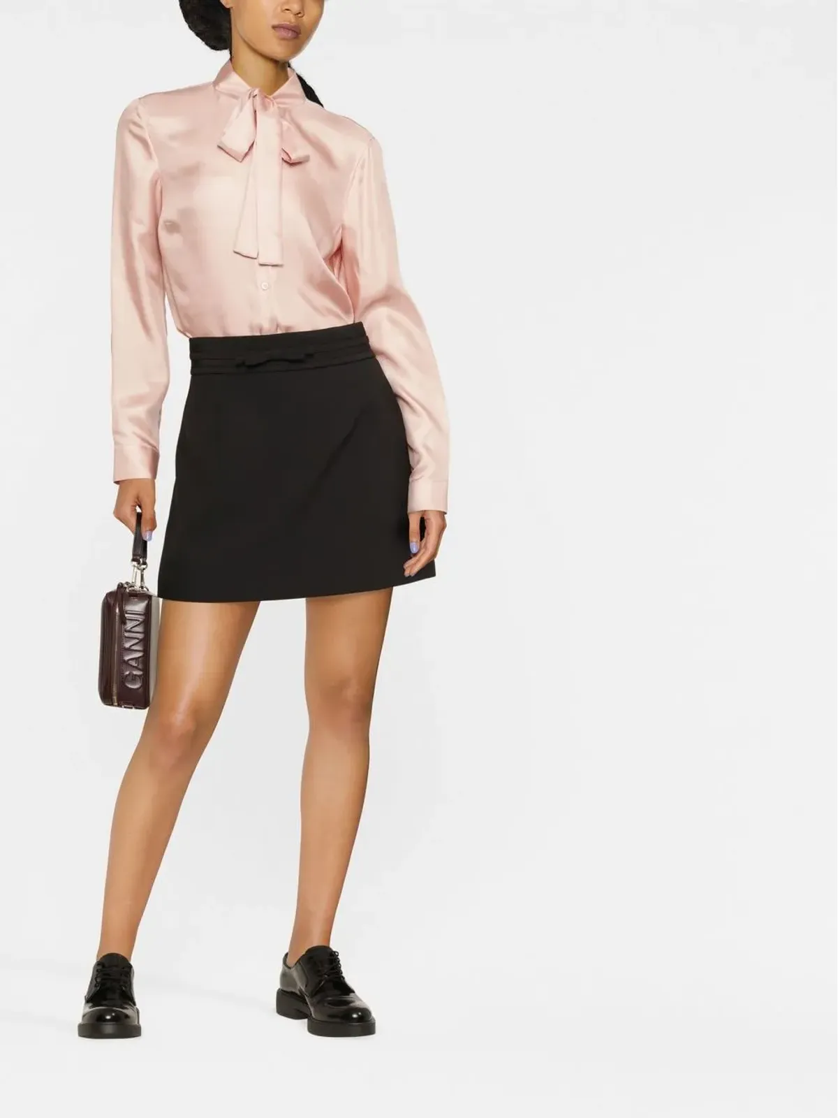 RED Valentino リボンディテール ミニスコート - Black - 画像2