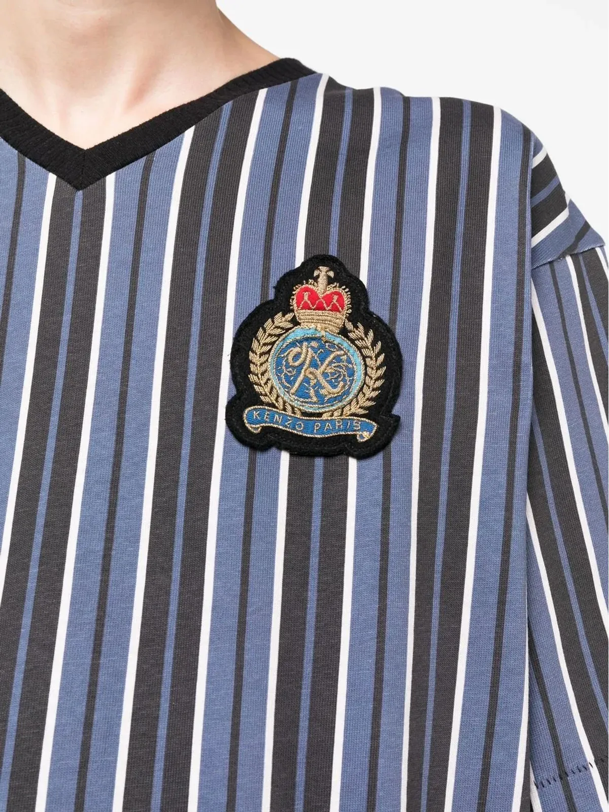 Kenzo ロゴパッチストライプTシャツ - 画像5