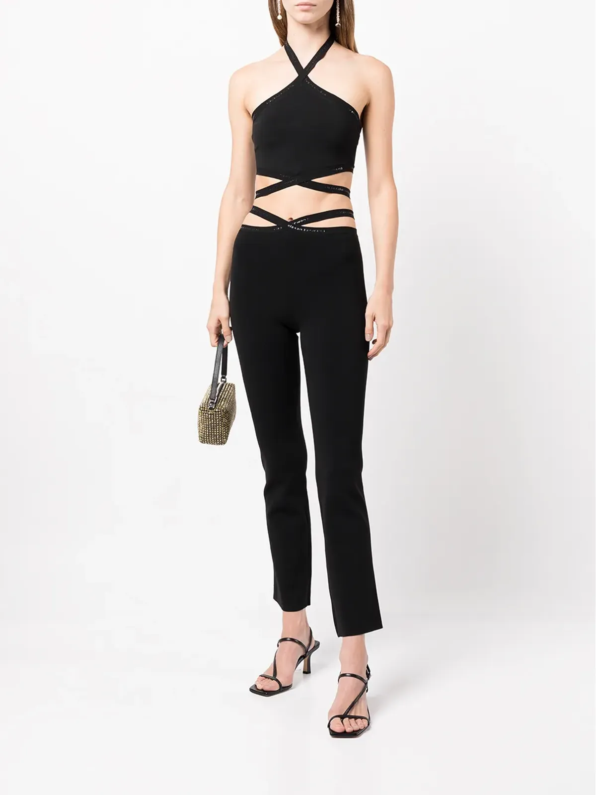 Alexander Wang クロスストラップ ロゴトリム レギンス - 画像2