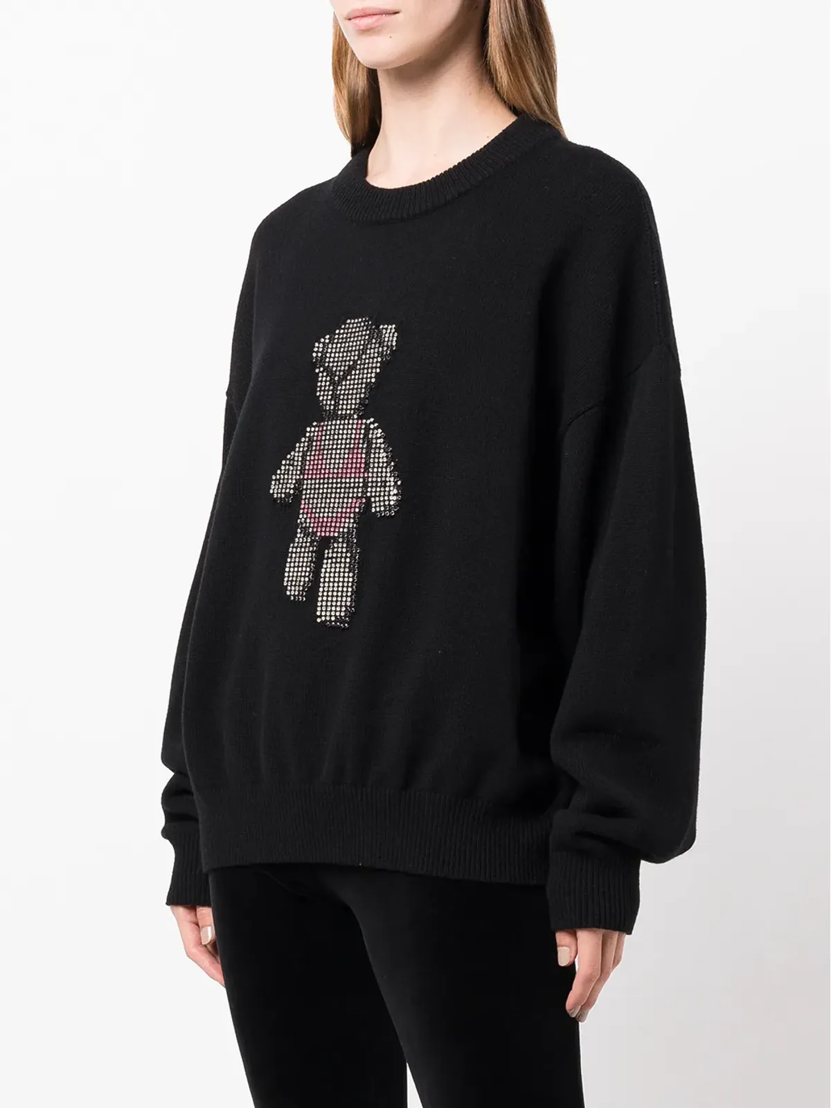 Alexander Wang Beiress クリスタル装飾ウールジャンパー - 画像3