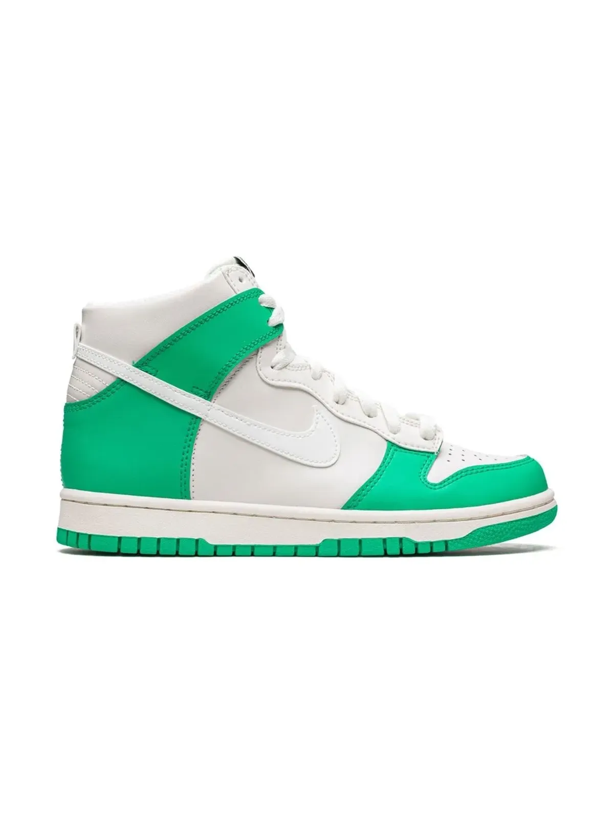 Nike Kids ダンクハイ グレーグリーン スニーカー - 画像2