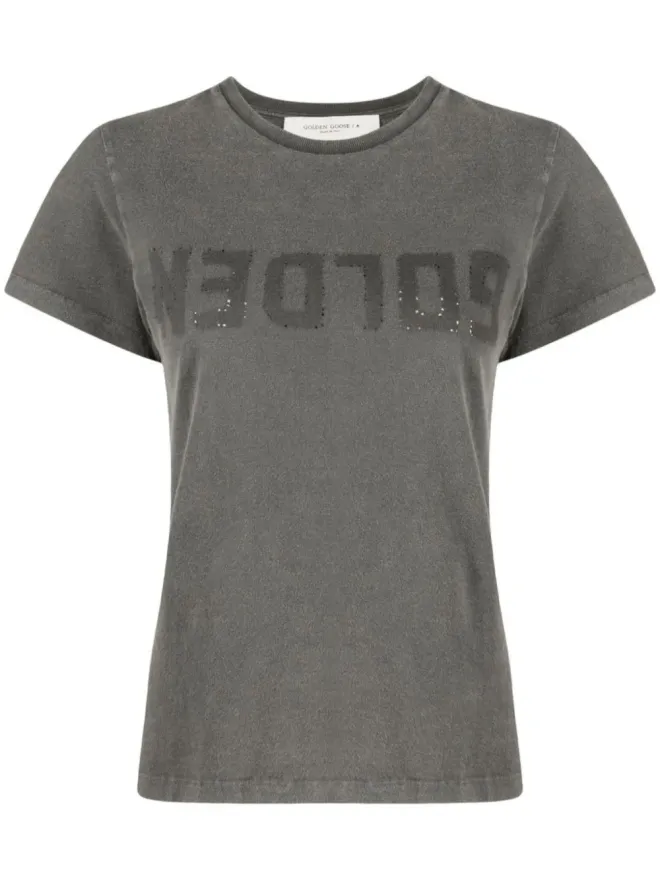 Golden Goose Golden Goose ロゴプリント コットン Tシャツ - グレーの商品画像