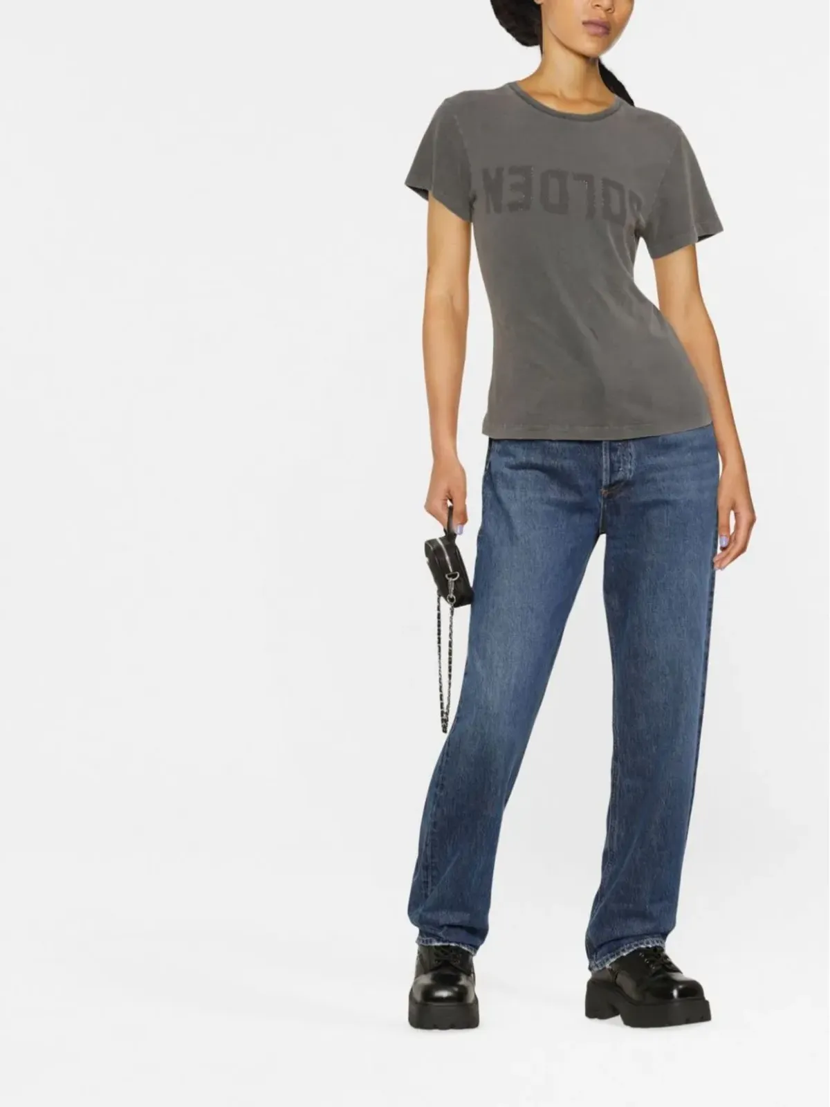 Golden Goose ロゴプリント コットン Tシャツ - グレー - 画像2