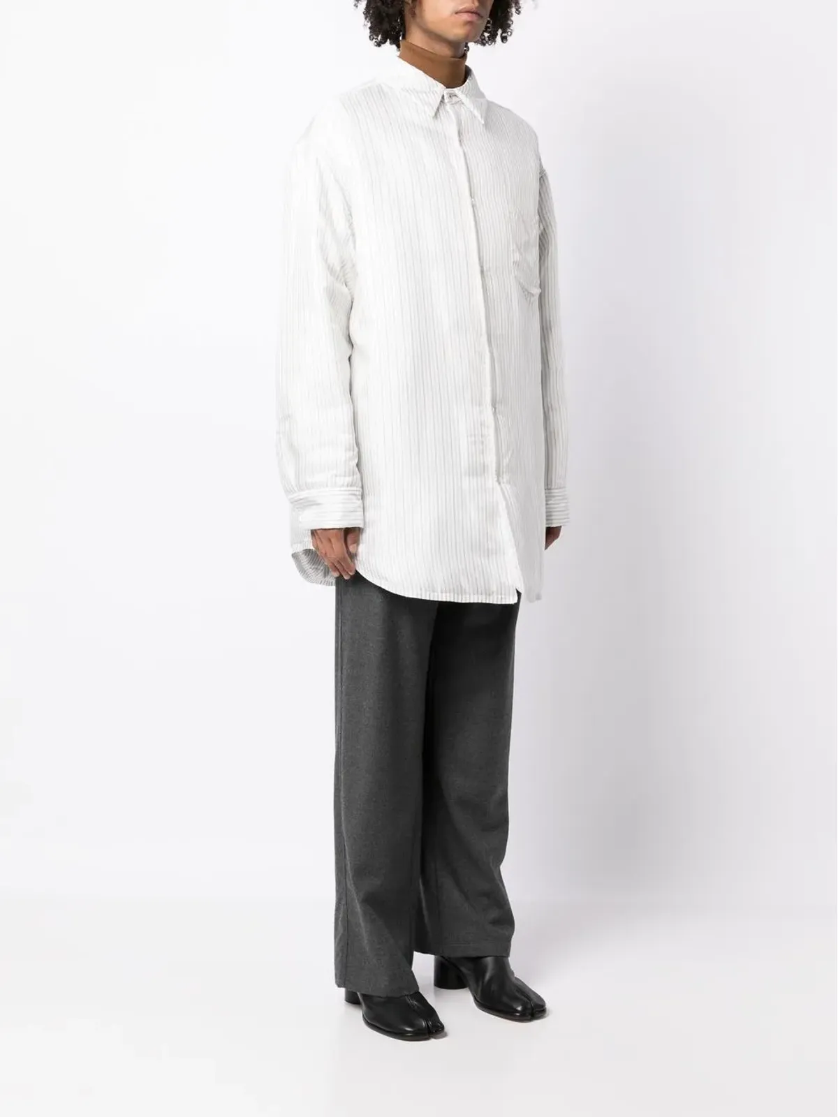 Maison Margiela ストライプ入りパディドシャツ - 画像3