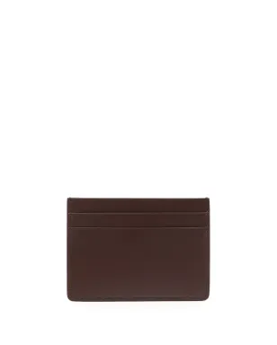 Jil Sander デボスドロゴ レザー カードホルダー - ブラウン - サムネイル2