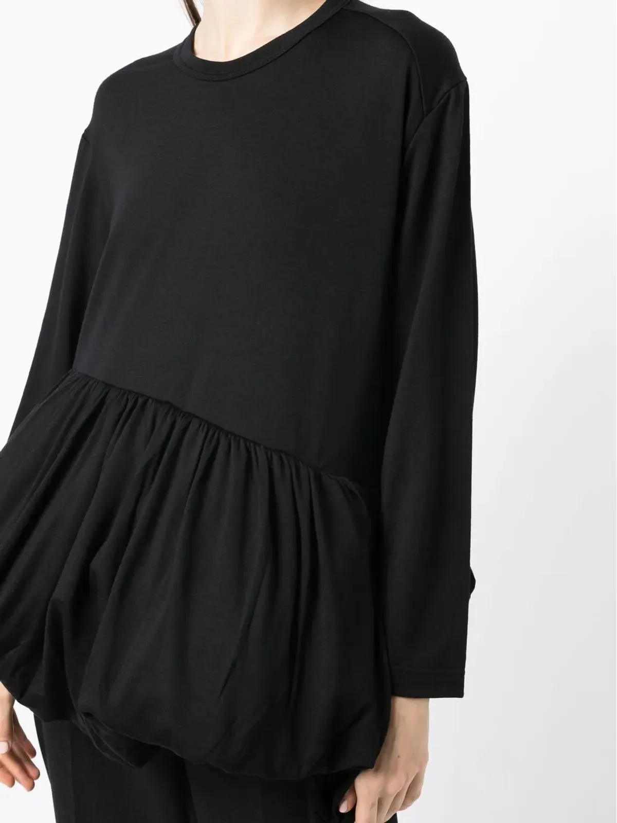 Comme Des Garçons Comme Des Garçons ギャザー入りヘムディテール ブラウス - 画像5