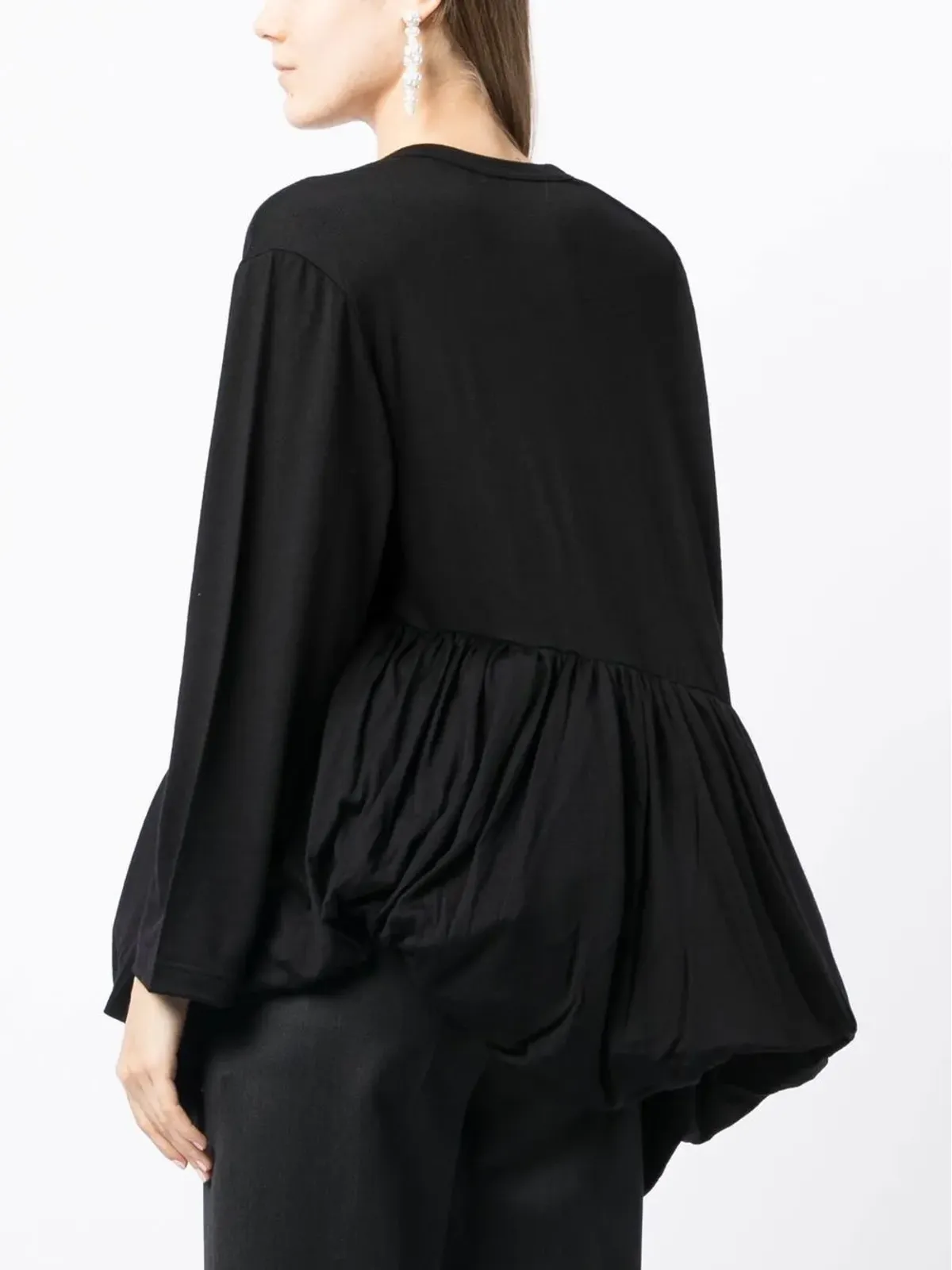 Comme Des Garçons Comme Des Garçons ギャザー入りヘムディテール ブラウス - 画像4