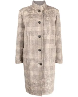 A.N.G.E.L.O. Vintage Cult 1960s checkered knee-length coat - Neutrals - サムネイル1