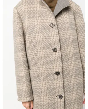 A.N.G.E.L.O. Vintage Cult 1960s checkered knee-length coat - Neutrals - サムネイル5