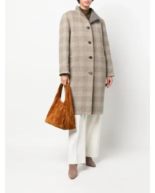 A.N.G.E.L.O. Vintage Cult 1960s checkered knee-length coat - Neutrals - サムネイル2