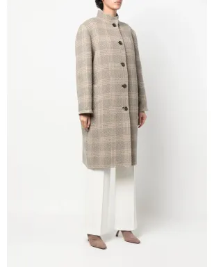 A.N.G.E.L.O. Vintage Cult 1960s checkered knee-length coat - Neutrals - サムネイル3